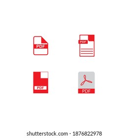 PDF icon vector illustration template
