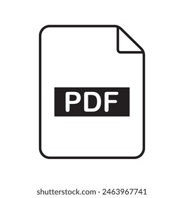 PDF icon vector illustration template