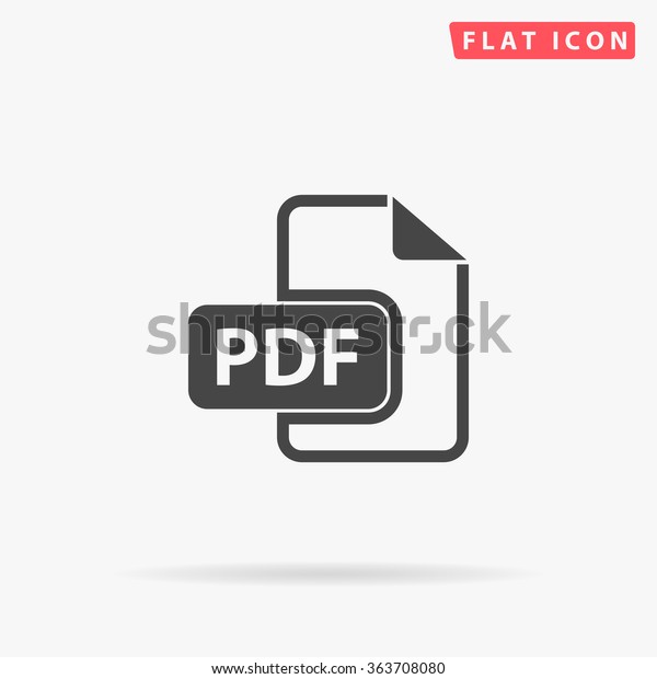 Pdfアイコンのベクター画像 単純なフラット記号 白い背景に完全な黒の絵文字イラスト のベクター画像素材 ロイヤリティフリー