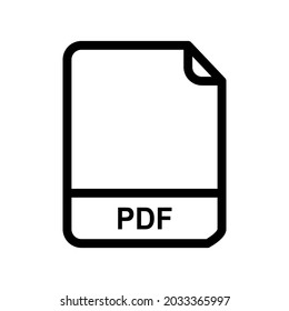 Pdf icon vektor ,style flat icon,ilustration vektor,isolated white background