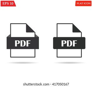 PDF Icons set.vector illustration