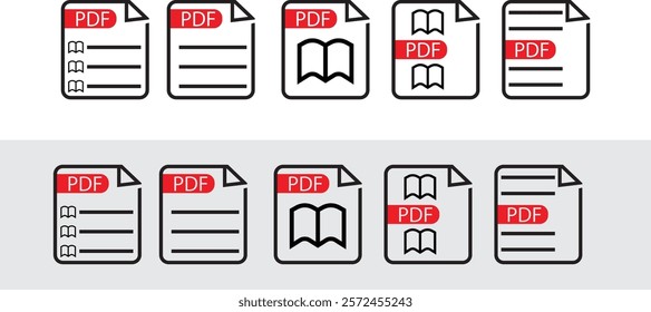 PDF Logo desing, PDF icon,  PDF Desing  templeate