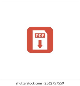 PDF logo in red and white background