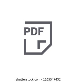 PDF Modern Simple Outline Vector Icon