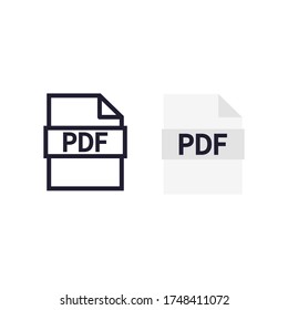 PDF note document icon in flat style. Sheet of paper vector illustration on isolated background. eps 10