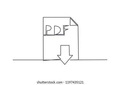 PDF. One line drawing.