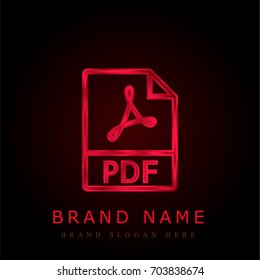 Pdf red chromium metallic logo