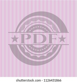 PDF retro pink emblem