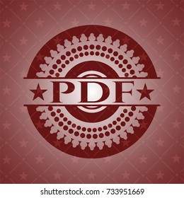 PDF retro red emblem