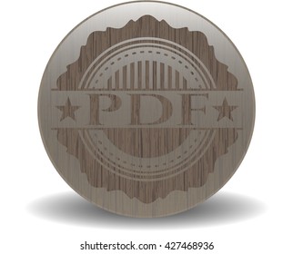 PDF retro style wooden emblem