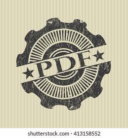 PDF rubber seal with grunge texture