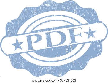 PDF with rubber seal texture