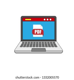 pdf sign with laptop