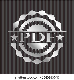 PDF silvery badge or emblem