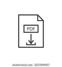 Ícone de traçado do PDF em preto