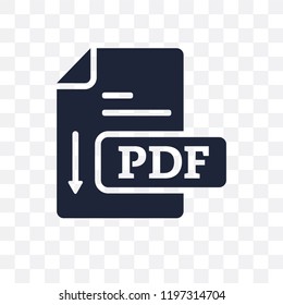 Pdf transparent icon. Pdf symbol design from Online learning collection.