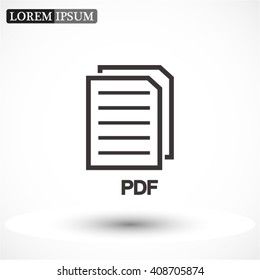 pdf .Vector icon 10 EPS