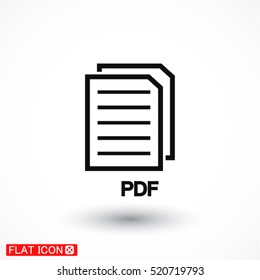 pdf .Vector icon 10 EPS