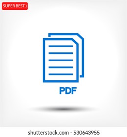 pdf .Vector icon 10 EPS