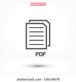 pdf .Vector icon 10 EPS