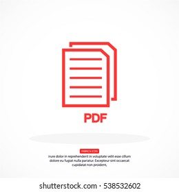 pdf .Vector icon 10 EPS