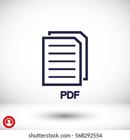 pdf .Vector icon 10 EPS