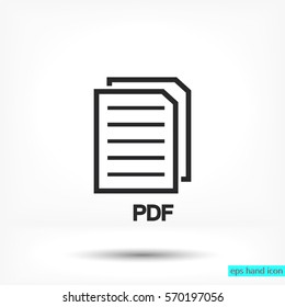 pdf .Vector icon 10 EPS