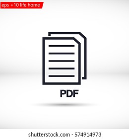 pdf .Vector icon 10 EPS