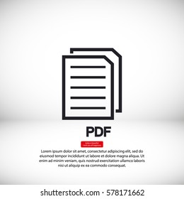 pdf .Vector icon 10 EPS