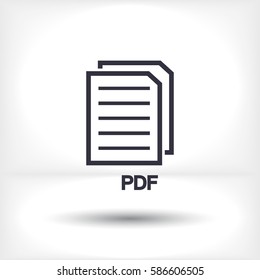 pdf .Vector icon 10 EPS