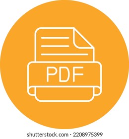 Pdf vector icon. Can be used for printing, mobile and web applications.