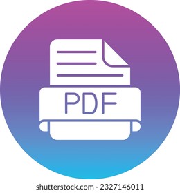 Pdf vector icon. Can be used for printing, mobile and web applications.