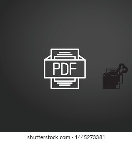 Pdf vector icon. Pdf concept stroke symbol design. Thin graphic elements vector illustration, outline pattern for your web site design, logo, UI. EPS 10.