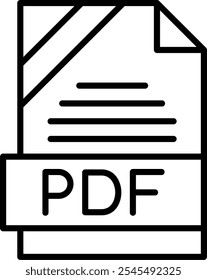 Símbolo de design de ícone de vetor PDF