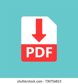 PDF vector icon. Download file. Sign for web or app.
