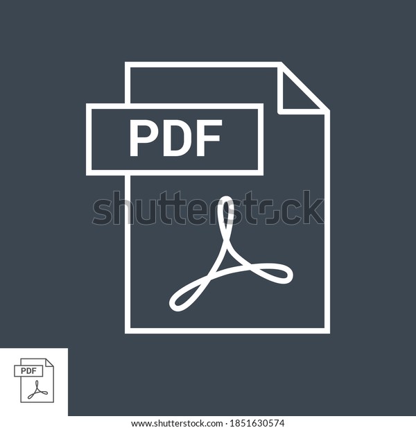 Pdfのベクター画像アイコン Pdfファイルアイコン 細い線のベクター画像イラスト 任意のサイズに拡張 簡単に色を変更 のベクター画像素材 ロイヤリティフリー