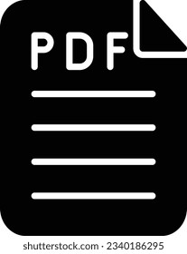 Pdf Vector Icon Glyph Style