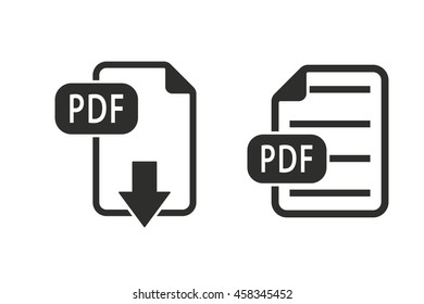 Icono de Vector PDF. Ilustración aislada en el fondo blanco para el gráfico y el Diseño web.