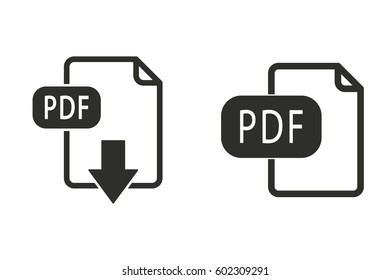 PDF vector icon. Illustration isolated for graphic and web design.