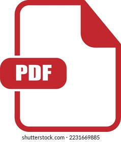 ilustración de icono del vector pdf en fondo blanco..eps