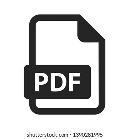 PDF vector icon isolated on white background