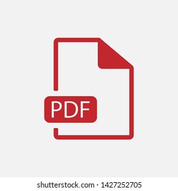 Pdf vector icon isolated on white background. Vector illustration. Eps 10.