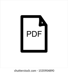 PDF vector icon isolated on white background