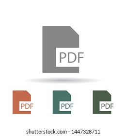 PDF Vector icon . Lorem Ipsum Illustration design