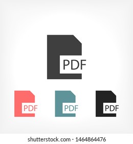 PDF Vector icon . Lorem Ipsum Illustration design