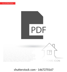 PDF Vector icon . Lorem Ipsum Illustration design