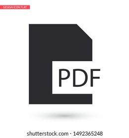 PDF Vector icon . Lorem Ipsum Illustration design