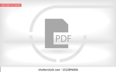 PDF Vector icon . Lorem Ipsum Illustration design