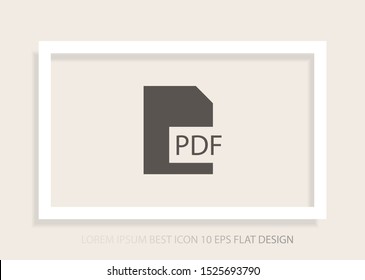 PDF Vector icon . Lorem Ipsum Illustration design