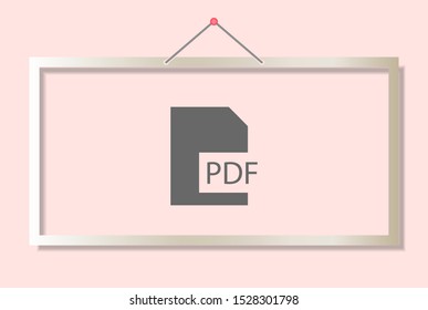 PDF Vector icon . Lorem Ipsum Illustration design